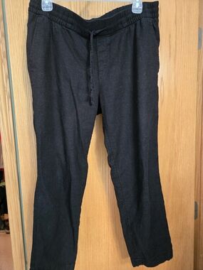 Old Navy Women's Black Straight Leg Drawstring Pants
